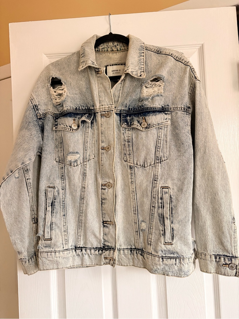 Distressed Boyfriend Denim Jacket